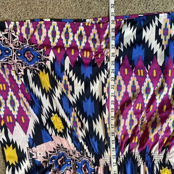 RHONA SUTTON Womens S-L Kimono - Sheer Top Cover Up Sequins Artsy Boho Coastal - Picture 5 of 9